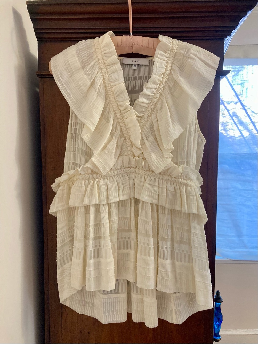 IRO Silk Ruffled Top